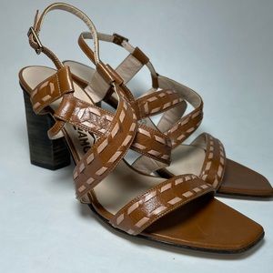 Salvatore Ferragamo brown strappy heels 9.5B